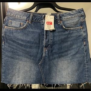 H&M mid jean skirt